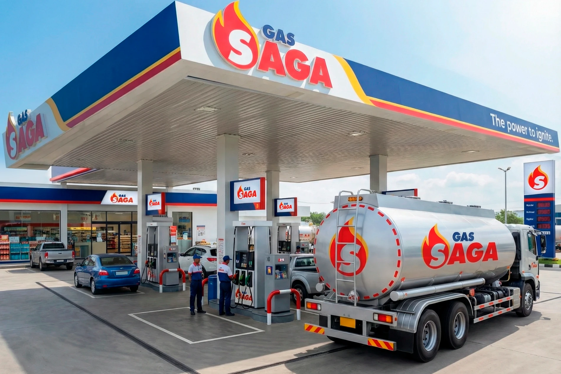 Gas Saga - Heavy Industrial Station and Corporate Branding