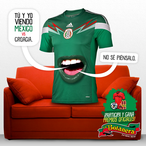 Mega Alimentos La Botanera Mexico's Jersey Worldcup 2014