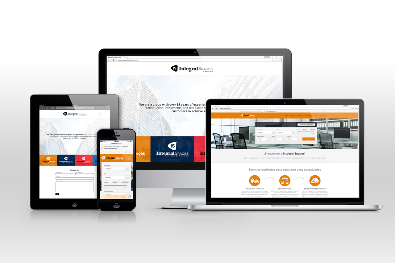 Integral Spaces Group Responsive Design Mockup
